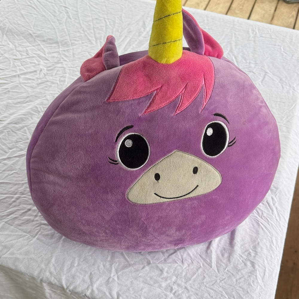 Squishmallows Purple Unicorn Plush Bag
